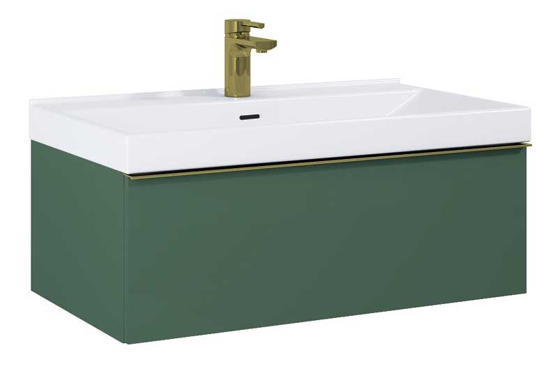 Elita Look Forest Green Szafka Z umywalką Skappa 80 cm (168560+145840)